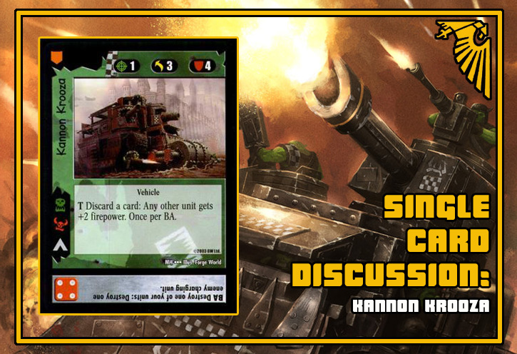 Warhammer 40K CCG card game Orks Kannon Krooza article