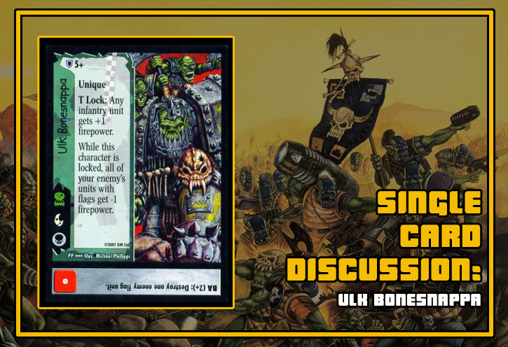 Warhammer 40K CCG card game Ulk Bonesnappa orks article