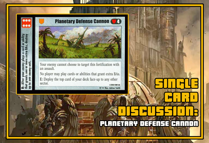 Warhammer 40K CCG Planetary Defense Cannon card game article